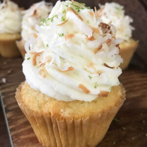 Toasted coconut cupcake