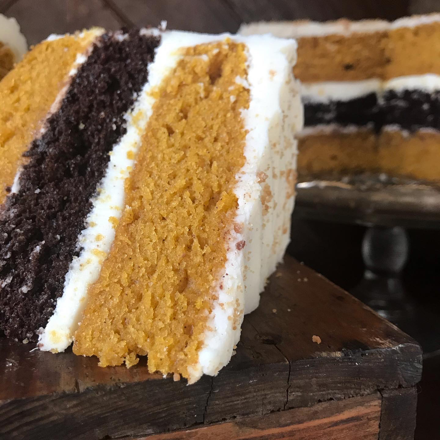 Pumpkin Chocolate Layer Cake